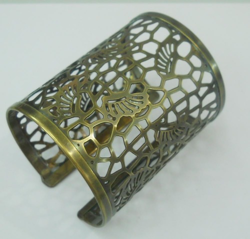 Designer Bracelet - Metal Alloy 60x50 mm, Bronze, Open Cuff | Stylish Design, Durable, Comfortable Fit, Elegant Accessory