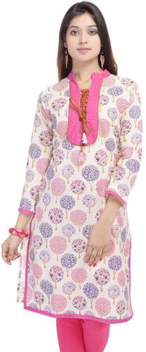 Aawari Pink Rayon Kurti
