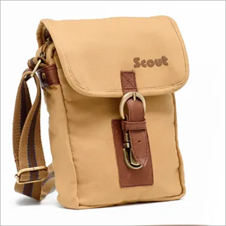 Piccolo - Cotton Canvas Travel Pouch 17x22x5 cm - Beige Sling Design 1.3 m3/hr Capacity Customized Zip Closure 350 Grams
