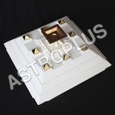 Pyra Fire Purifier - Marble 8x8x8 cm, White Pyramid | Positive Energy, Stress Relief, Spiritual Growth, Feng Shui