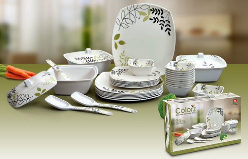 34 Pcs Melamine Dinner Set