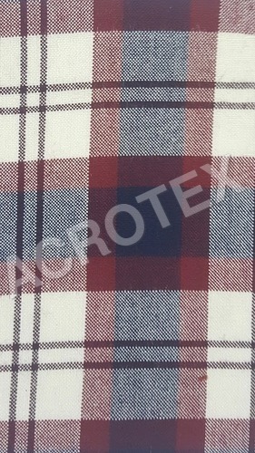 Acrylic Cashmilon Check Fabric - 250 gsm, 58" Wide, Burgundy | Soft Texture, Durable, Versatile, Warm, Breathable