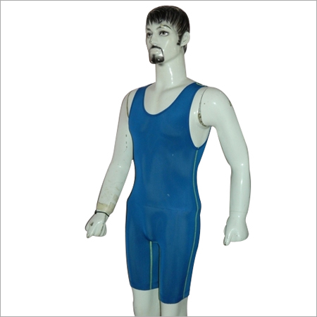 Wrestling Costume - Polyester, Size L/XL/XXL, Color Blue | Cool Max Design for Summer, Perfect for Adult Men