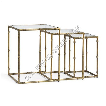 S A Brass Nesting Table