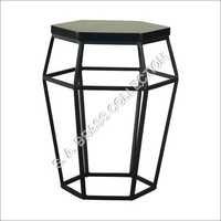 S A Brass Ford Occasional Table Stool In Black
