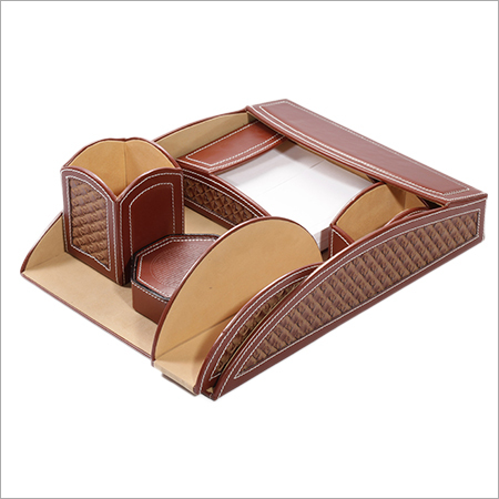 5 in 1 Leather Desktop Organizer