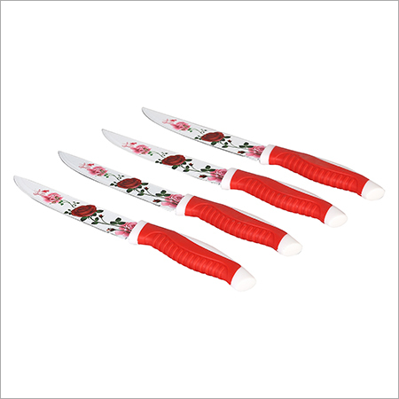 4 Pcs Printed Knife Set