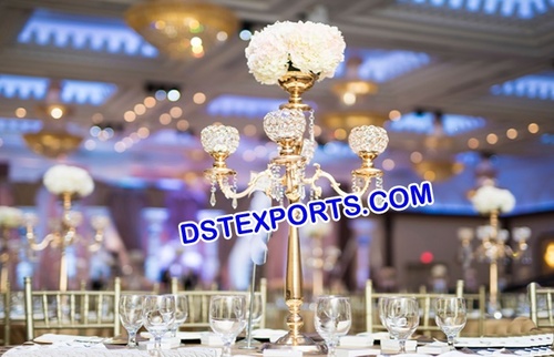 Five Arm Crystal Centerpiece  