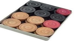 carrom coin with striker