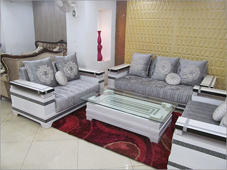 Wooden grey sofa set