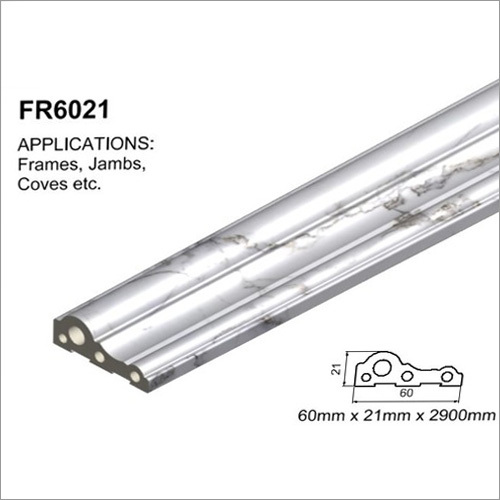 Statuario Texture Marble Molding - 60mm x 21mm x 2900mm, High-Quality Engineered Marble with Lime Stone, Environment-Friendly, Termite Proof, Fire Resistant, Durable, Waterproof