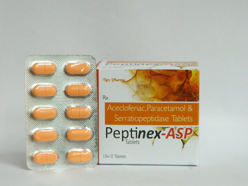 Aceclofenacparacetamol & Serratiopeptidase Tablet