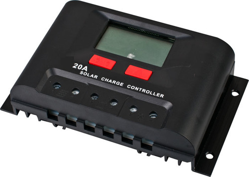 Solar Charge Controller - 165x95x40mm Black, 20A/30A 12/24V/48V PWM Charging, Temp Compensation, Overload Protection