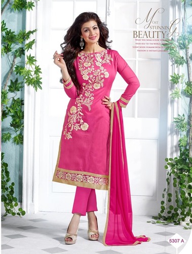 Pink Fancy Churidar Salwar Suit