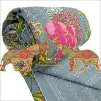 Jaipuri Quilts - Cotton, 90x108 Inches, Blue | Easy To Wash, Comfortable, Skin-friendly, Magnificent Design