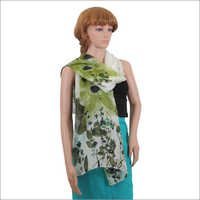 White & Green Designer Scarves
