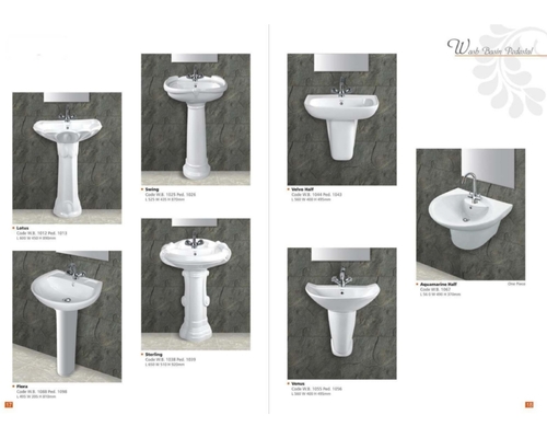 Ceramic Fancy Wash Basin Pedestal