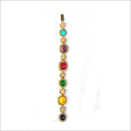 Bracelet In Diamonds And Multi Coloured Stones