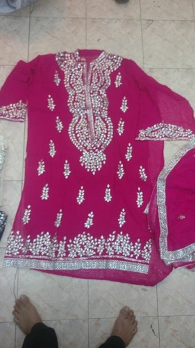 Gota patti Georgette Embriodary suit