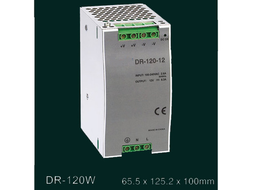 Din Rail Switching Power Supply - 65.5x125.2x100mm, 99.6W-120W, 12/24/48V Output, 82%-85% Efficiency, Overload/Short Circuit/Over Voltage Protection, DIN Rail Mount, 2 Year Warranty