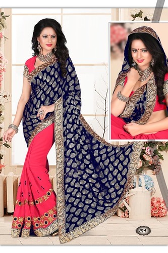 Red And Black Bridal Saree