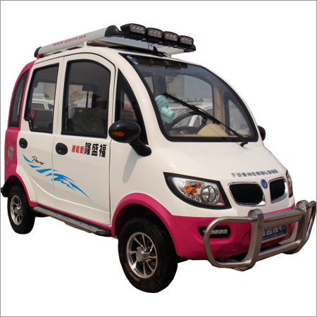 Electric White and Rose Quadricycle