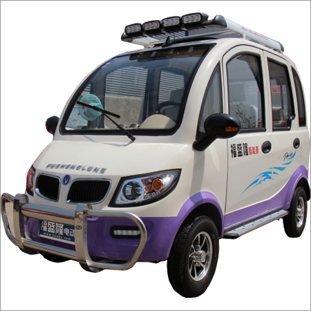 Electric White and Purple Quadricycle