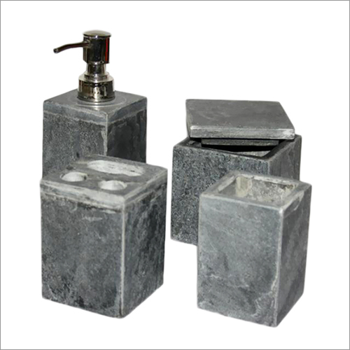 Rectangular Slate Marble Bath Set