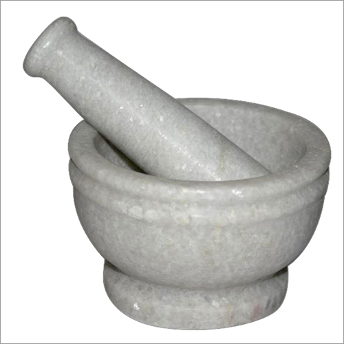 White Marble Mortar and Pestle