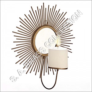 Gold Sunburst Wall Candle Holder