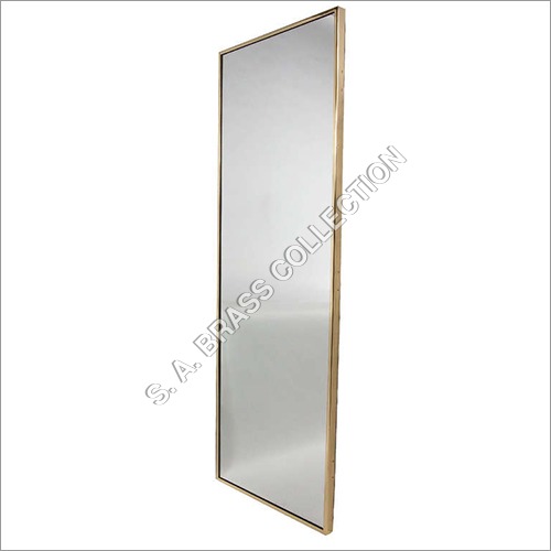 Brass Side Mirror - 6mm Glass, Framed Design | Compact Built, Alluring Contemporary Look, Dazzling Appearance