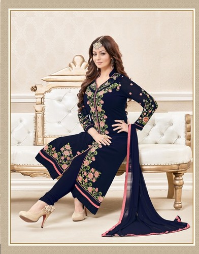 Blue New Fashionable Georgette Dress