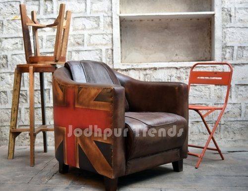 Leather Canvas Sofa