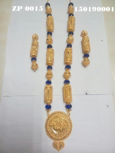 Golden Elegant Beaded Necklace Set