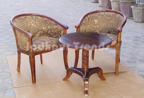 Polished Upholstery Chairs And Table