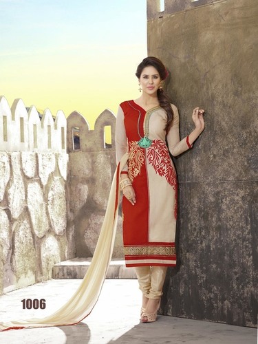 Red And Cream Elegant Ledies Salwar Suit