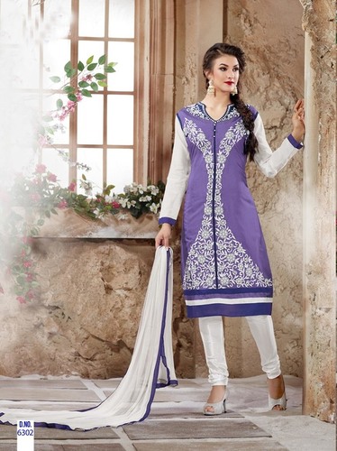 Blue And White Beautiful Purple Salwar Kameez