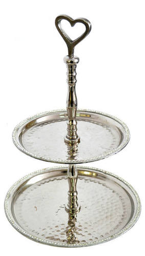 Aluminium Cake Stand with Hammered