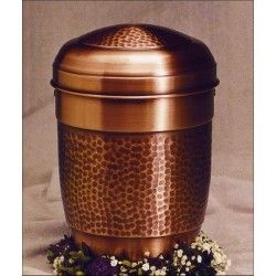 Designer Brass Metal Cremation Urn-Copper