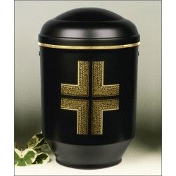 Cross Brass Metal Cremation Urns