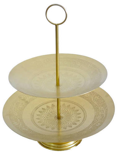 Iron Cake Stand with Gold Finish