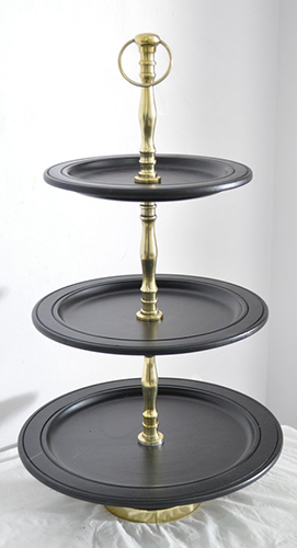 Big Aluminium & Wooden Cake Stand