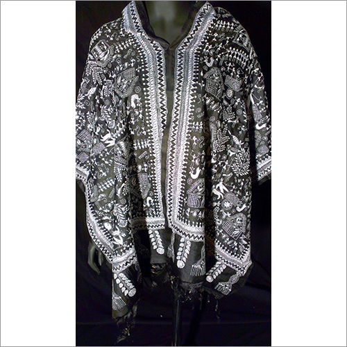 Black & White Pure Silk Dupatta