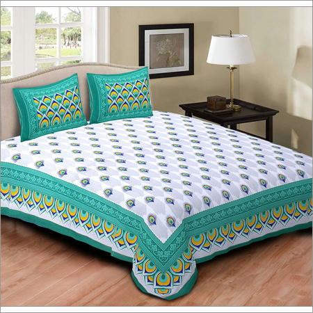 Peacock Design Bed Sheet