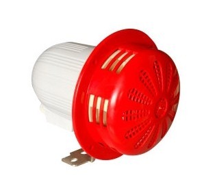 Siren - ABS 48x28x33cm Red/Grey, Loud Alarm 114-117dB, IP44, 60W, Wide Voltage