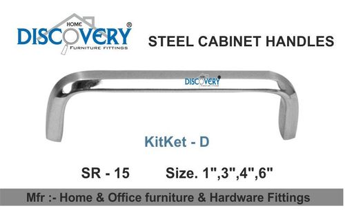 Kitket - Steel Door Handle 1,3,4,6 Inch, Silver, Polished Finish, Durable, Corrosion Resistant, Easy Installation