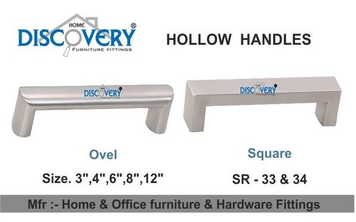 Hollow Steel Handle - Steel, 96-224 mm, Matt Finish | Durable, Stylish, Easy Install