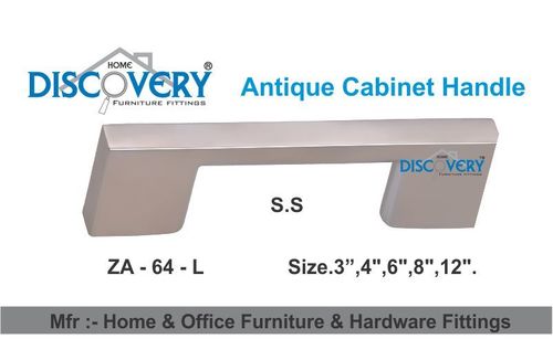 Zinc Cabinet Handle - Zinc Alloy, 3-12 Inch, Silver Satin | Durable, Stylish, Easy Install, Strong Grip