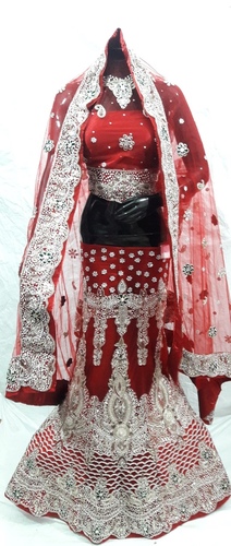 Mehroon Designer Lehenga Chunni