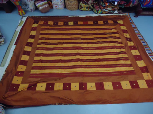 Hand Made Bedsheet - Cotton, 90x108 Inches, Brown | Handcrafted, Unique Design, Durable, Soft Fabric, Comfortable